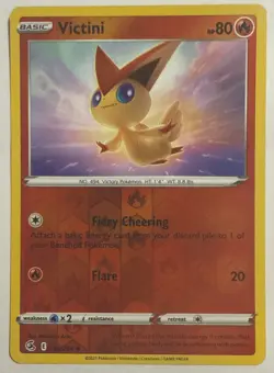 Victini 036/264 Swsh08: Fusion Strike Reverse Holo Pokemon (NM) - Image 1