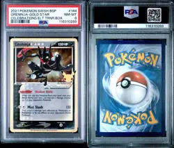 2021 Pokemon SWSH Celebrations Black Star Promo 144 Greninja Gold Star PSA 8 - Image 2