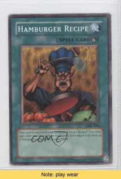 Hamburger Recipe Unlimited YuGiOh Magic Ruler Booster #MRL-063 2002 READ 0a1 - Image 1