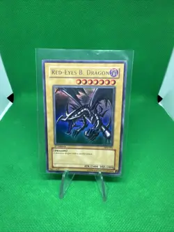 YUGIOH Ultra Rare Red-Eyes B. Dragon SDJ-001 1st Edition PLAYED - Image 2