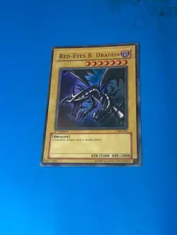 YUGIOH Ultra Rare Red-Eyes B. Dragon SDJ-001 1st Edition PLAYED - Image 1