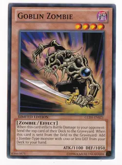 YUGIOH GOBLIN ZOMBIE GLD5-EN021 COMMON LIMITED EDITION - Image 1