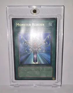 YUGIOH MONSTER REBORN ULTRA LOB-118 1ST EDITION ULTRA LIGHT PLAYED - Image 2