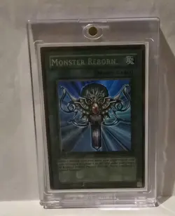 YUGIOH MONSTER REBORN ULTRA LOB-118 1ST EDITION ULTRA LIGHT PLAYED - Image 3