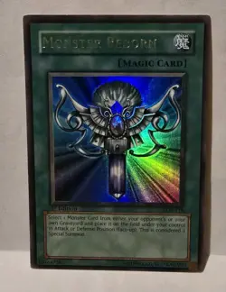 YUGIOH MONSTER REBORN ULTRA LOB-118 1ST EDITION ULTRA LIGHT PLAYED - Image 4