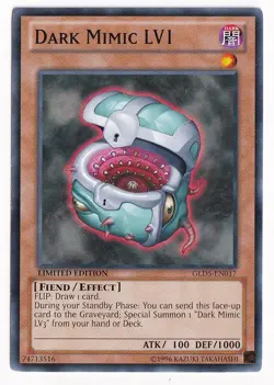 YuGiOh! Dark Mimic LV1 GLD5-EN017 Common Limited Edition Haunted Mine - Image 1