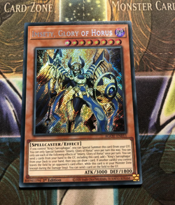 * IMSETY GLORY OF HORUS * 1ST EDITION ORIGINAL SECRET RARE AGOV-EN011 YUGIOH! - Image 1