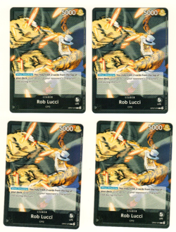 Set Of 4 Rob Lucci CP0 OP07-079 One Piece Trading Card - Image 1