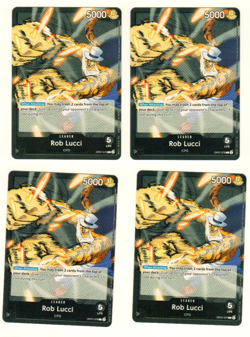 Set Of 4 Rob Lucci CP0 OP07-079 One Piece Trading Card - Image 3