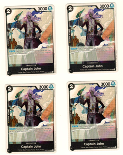 Set Of 4 Captain John OP07-082 500 Years in the Future One Piece Trading Card - Image 1