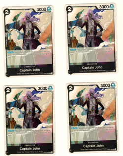 Set Of 4 Captain John OP07-082 500 Years in the Future One Piece Trading Card - Image 3