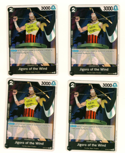 Set Of 4 Jigoro Of The Wind OP06-084 One Piece Trading Card - Image 1