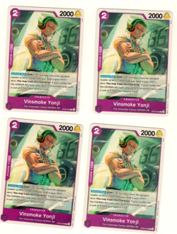 Set Of 4 Vinsmoke Yonji OP06-066 One Piece Trading Card - Image 1