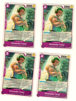 Set Of 4 Vinsmoke Yonji OP06-066 One Piece Trading Card - Image 3