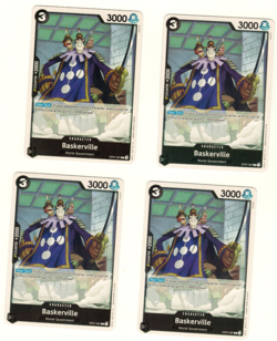 Set Of 4 Baskerville World Government OP07-087 One Piece Trading Card - Image 1