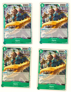 Set Of 4 Gyro OP06-027 One Piece Trading Card - Image 3