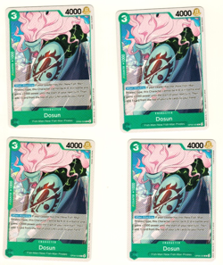 Set Of 4 Dosun OP06-030 One Piece Trading Card - Image 1