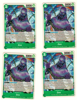 Set Of 4 Zeo OP06-028 Wings of the Captain One Piece Trading Card - Image 1
