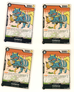 Set Of 4 Cerberus OP06-087 One Piece Trading Card - Image 1