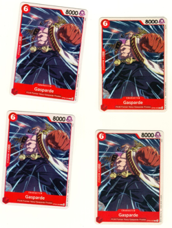 Set Of 4 Gasparde OP06-005 One Piece Trading Card - Image 3
