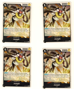 Set Of 4 Joseph CPO OP07-092 One Piece Trading Card - Image 3