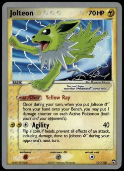 Jolteon Gold Star 101/108 World Championship Deck LP+ Pokemon Card - Image 1
