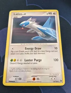 Latios LV.47 23/106 Pokemon Card Non Holo Rare DP Great Encounters Pokemon TCG - Image 3