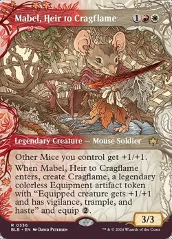NM Showcase Mabel, Heir to Cragflame, MTG, Bloomburrow, Magic, 336 - Image 1