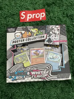 Pokemon TCG Scarlet & Violet Black Bolt & White Flair Unova Poster Collection - Image 1