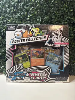 Pokemon TCG Scarlet & Violet Black Bolt & White Flair Unova Poster Collection - Image 1