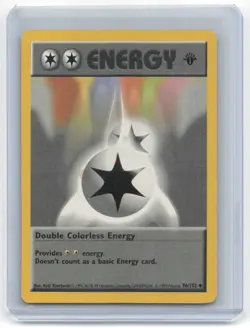 1999 Pokemon Double Colorless Energy Base Set #96/102 Lightly Played Basic - Image 1