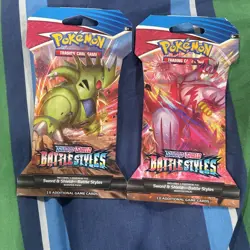 2 Pokemon Sword & Shield Battle Styles - Sleeved Booster - Image 1