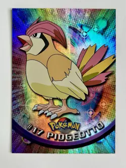 Pidgeotto 1999 Topps Pokemon T.V. Rainbow Foil #17 Blue Label * Near Mint - Image 1