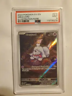 2023 Pokemon #214 Gravard SVI EN Illustration Rare PSA 9 Mint Base Set - Image 1