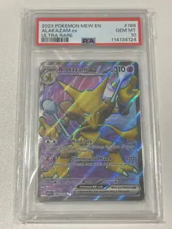 2023 POKEMON MEW EN-151 ULTRA RARE #188 ALAKAZAM EX PSA 10 - Image 1
