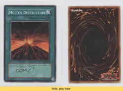 Molten Destruction Unlimited YuGiOh Magic Ruler Booster #MRL-098 2002 READ 1a1 - Image 3