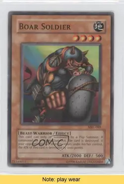 Boar Soldier Unlimited YuGiOh Magic Ruler Booster #MRL-089 2002 READ 0u3 - Image 1