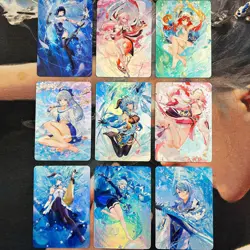 9×Genshin Impact Doujin Card New Series 3 Goddess Textured Waifu Custom DIY - Image 1