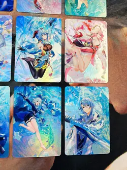 9×Genshin Impact Doujin Card New Series 3 Goddess Textured Waifu Custom DIY - Image 2