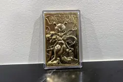 1999 Burger King 23K Gold‑Plated Mewtwo Pokemon Card - Loose, No PokeBall or COA - Image 1
