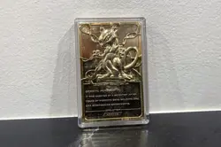 1999 Burger King 23K Gold‑Plated Mewtwo Pokemon Card - Loose, No PokeBall or COA - Image 2