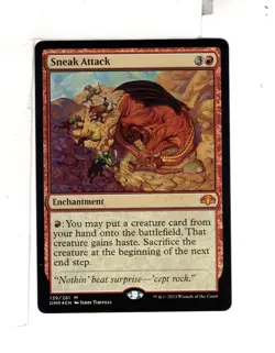 MTG SkeenAB Sneak Attack FOIL from Dominaria Remastered. NM. - Image 1