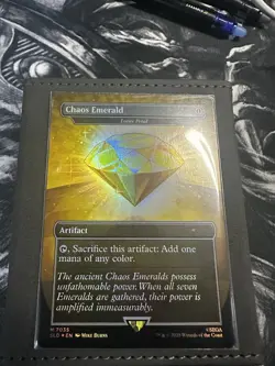 MTG: Sonic x Secret Lair Chaos Emerald (Yellow) 7035 Lotus Petal Foil - Image 1