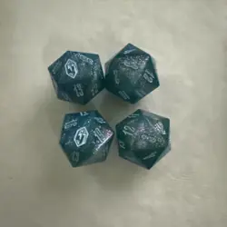 MTG Final Fantasy Gift “Crystal” Oversized D20 Spindown Dice - Lot of 4 - Image 1