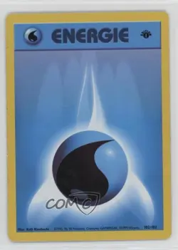 Water Energy German 1st Ed. Pokemon Base Set #102 1999 15fy - Image 1