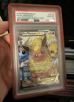Pokemon Flareon EX Generations Radiant Collection Full Art #RC28 PSA 10 Gem Mint - Image 1