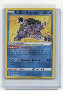 2022 Radiant Blastoise Pokemon GO #018/078 - Image 1