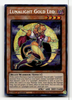 Yugioh Lunalight Gold Leo - Duelist's Advance - Secret Rare - Image 1