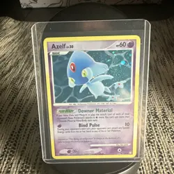 2007 Pokemon TCG DP Mysterious Treasures Azelf Holo Rare Card Level 50 - Image 1