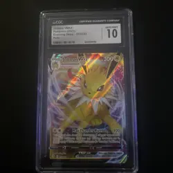 CGC Gem 10 Pokemon Jolteon VMAX TCG Evolving Skies Holo Ultra Rare Card 051/203 - Image 1